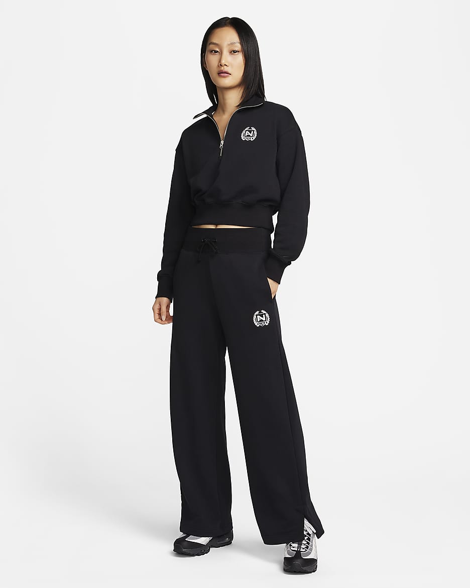 Nike Sportswear Women s High Waisted Wide Leg Fleece Pants. Nike JP